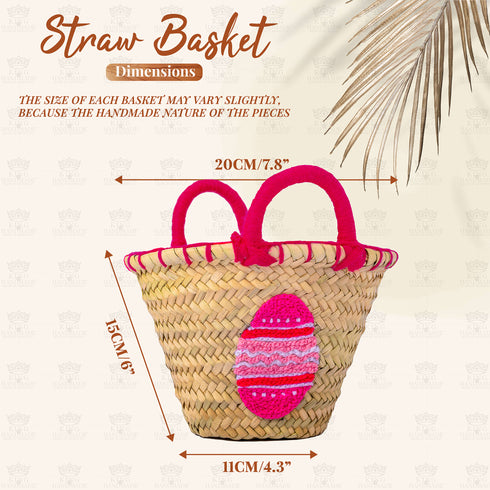 Personalized Create Your Own Easter Moroccan Handmade Straw Basket, Egg Hunts, Spring Birthdays - Customize by Hand with Any Name, Colorful Pompon (Easter, Round) Personalized Touches: Our monogram Easter Baskets for Holiday Are A Memorable Way To Celebrate Easter! Each Basket Can Be Personalized With Your Child’s Name And Colorful Pompon. Makes a great gift: Make Easter Egg Hunts special this year with an unforgettable, one-of-a-kind, personalized basket for your child to proudly display on their egg hunt!